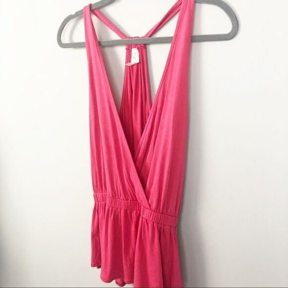 FREE PEOPLE We the Free | Heat Wave Pink Peplum Top Women’s Size Medium - Picture 4 of 8